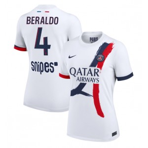 Fotbalové Dres Paris Saint-Germain Lucas Beraldo #4 Dámské Venkovní Oblečení 2025-26 Krátký Rukáv